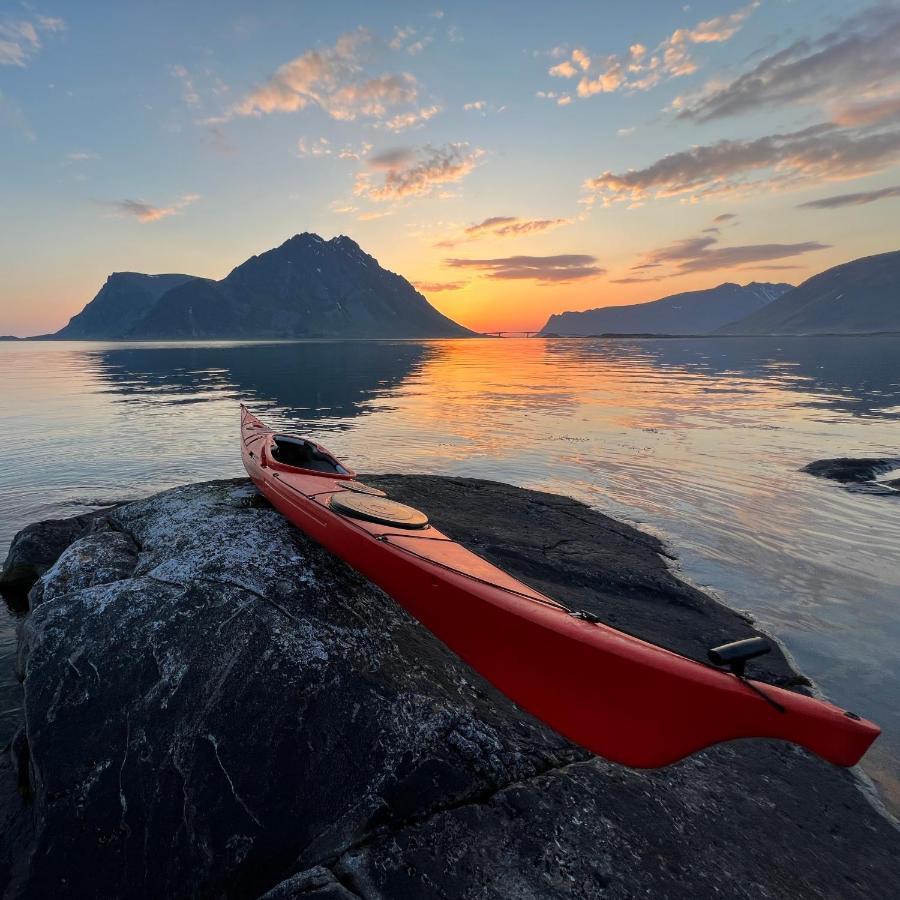 New! Luxury Cabin In Beautiful Lofoten Kleppstad Exterior foto
