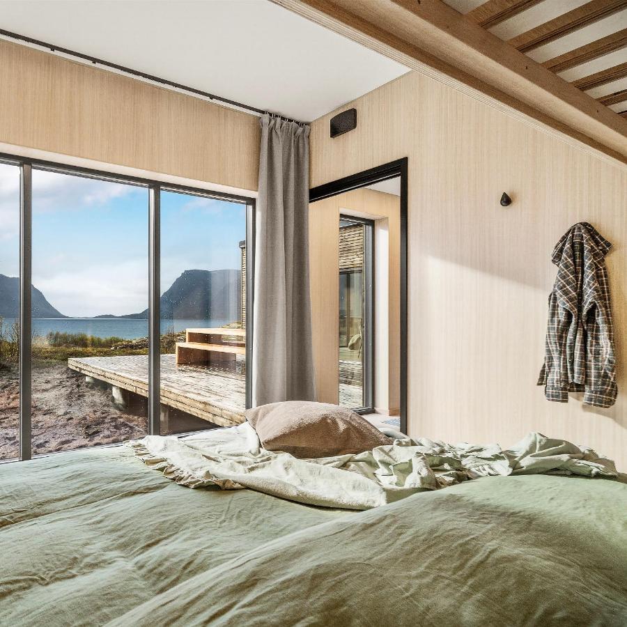 New! Luxury Cabin In Beautiful Lofoten Kleppstad Exterior foto