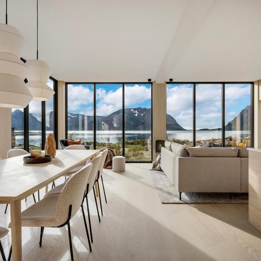 New! Luxury Cabin In Beautiful Lofoten Kleppstad Exterior foto