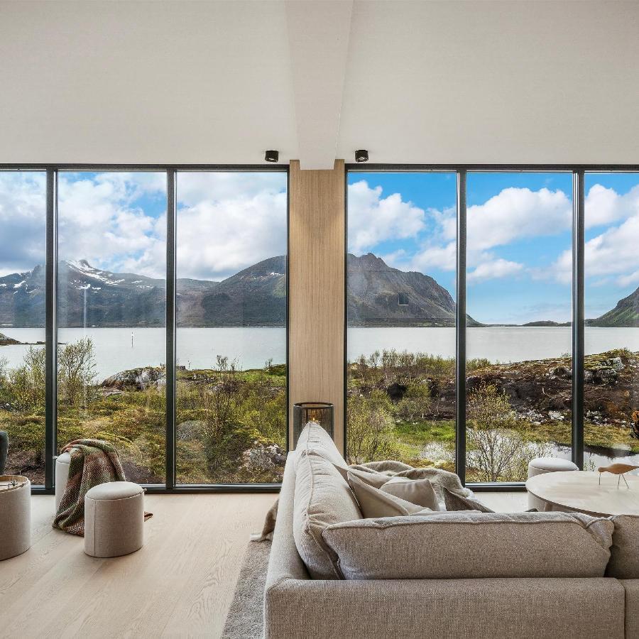 New! Luxury Cabin In Beautiful Lofoten Kleppstad Exterior foto